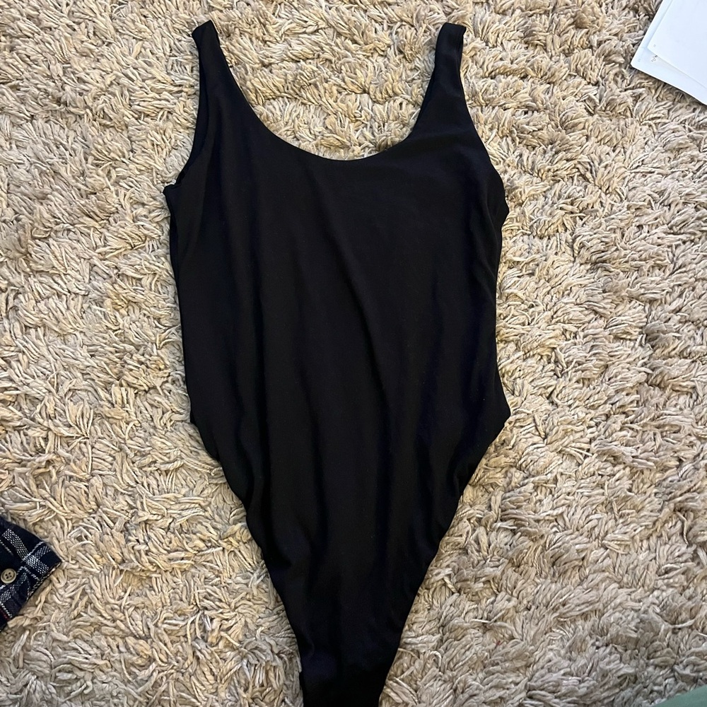 Super Soft Black Bodysuit